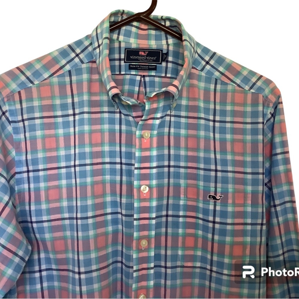 Vineyard Vines Slim Fit Tucker Shirt M 100% Cotton